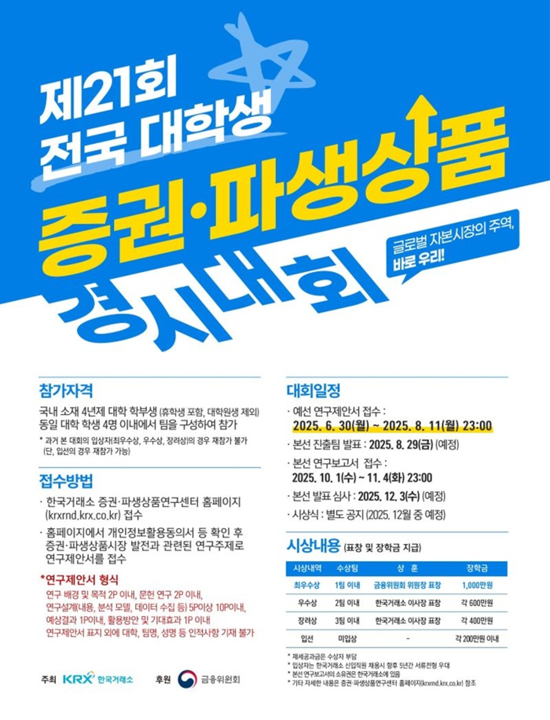 제21회 전국 대학생 증권·파생상품 경시대회 | 올콘 l 공모전·대외활동