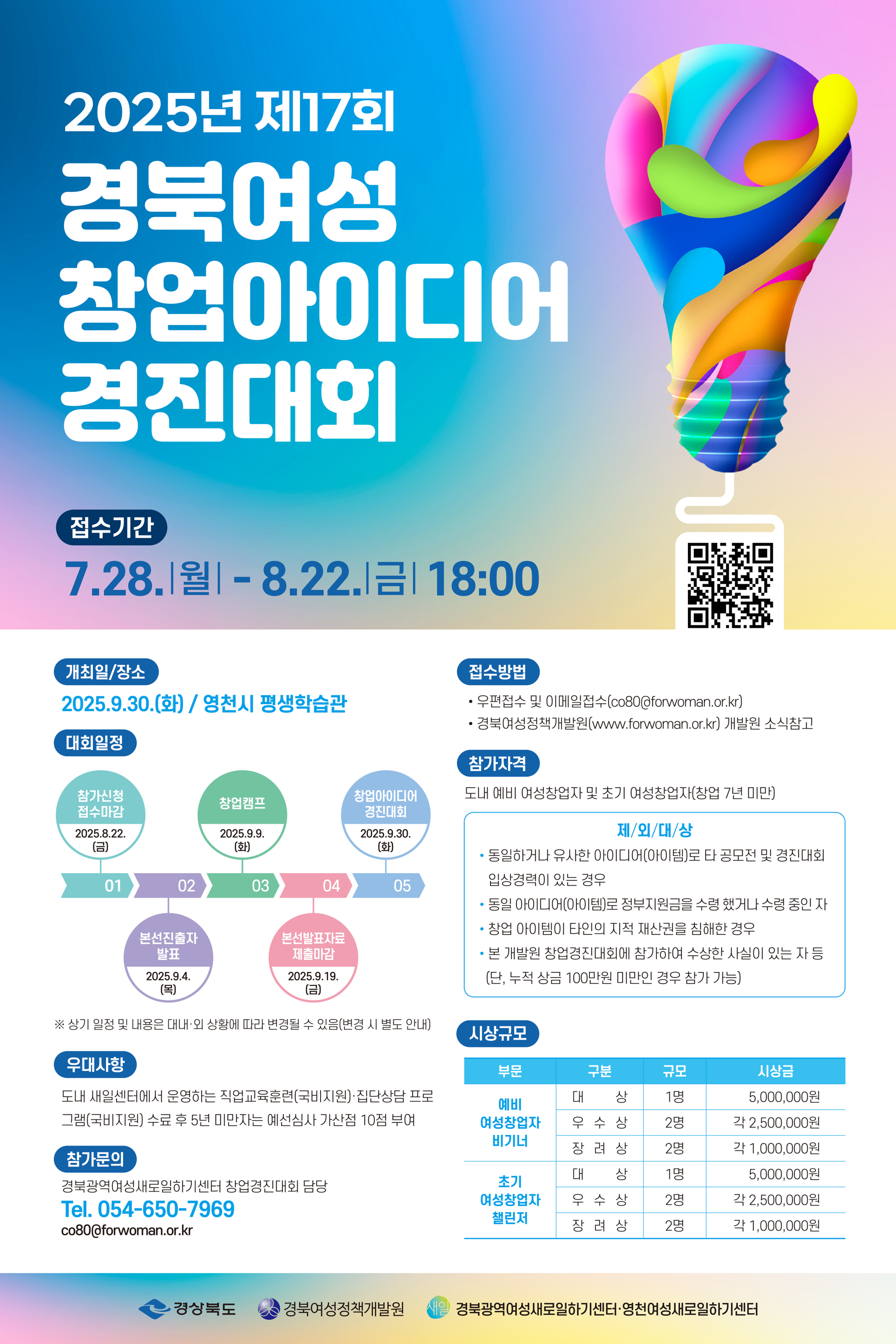 2025년 제17회 경북여성 창업아이디어 경진대회 | 올콘 l 공모전·대외활동
